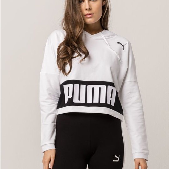 Puma Tops - Cropped Lightweight Puma Hoodie